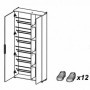Shoe cabinet EBONY 327841 royal oak