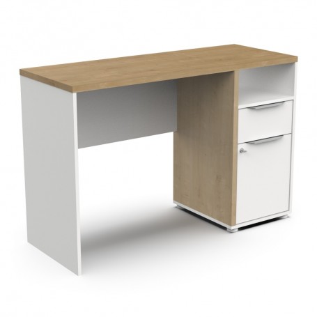 Office desk ACCESS white + brown