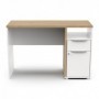 Office desk ACCESS white + brown