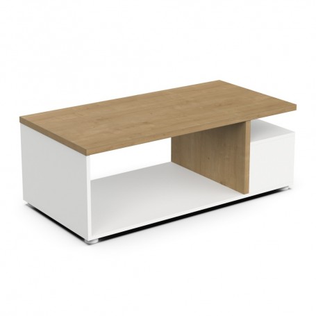 Coffee table ACCESS white + brown
