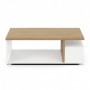 Coffee table ACCESS white + brown