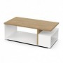 Coffee table ACCESS white + brown