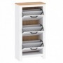 Shoe cabinet TEOLO 2  white + oak