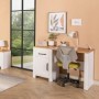 Office desk RONCO 2 white + oak
