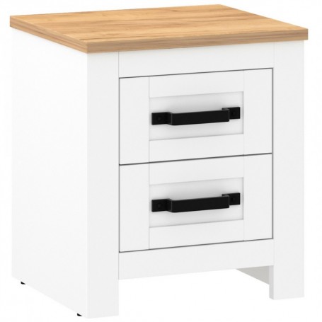 Nightstand RONCO 3 white + oak