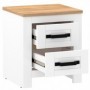 Nightstand RONCO 3 white + oak