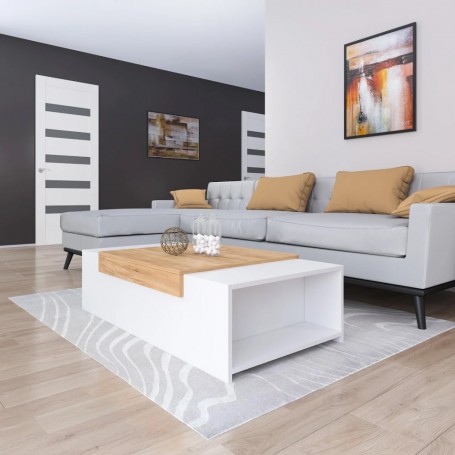 Coffee table GORITA 1 white + oak