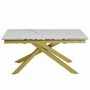 Extension table GOLDIE white + gold