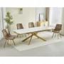 Extension table GOLDIE white + gold
