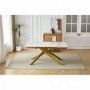 Extension table GOLDIE white + gold