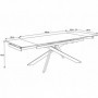Extension table GOLDIE white + gold