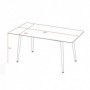 Table ADRIA 90 marble white