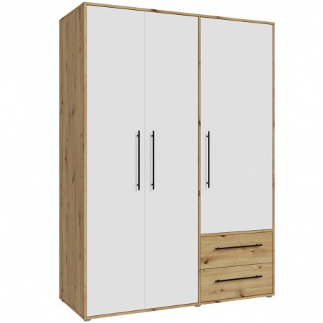 Wardrobe MOKKARIS 833 oak + white
