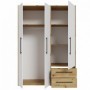 Wardrobe MOKKARIS 833 oak + white