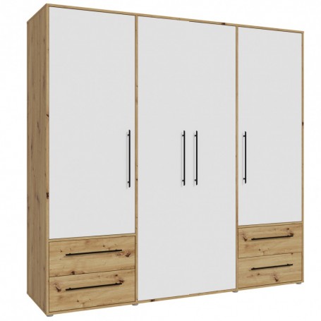 Wardrobe MOKKARIS 846 oak + white