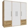 Wardrobe MOKKARIS 846 oak + white