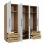 Wardrobe MOKKARIS 846 oak + white
