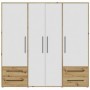 Wardrobe MOKKARIS 846 oak + white