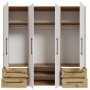 Wardrobe MOKKARIS 846 oak + white