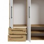 Wardrobe MOKKARIS 846 oak + white