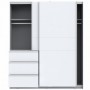 Wardrobe WINN 170 hrast + siva
