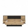 Bed IZO 160x200 oak + black