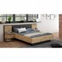 Bed IZO 160x200 oak + black