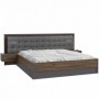 Bed PEMBURY 180x200 dark oak + grey
