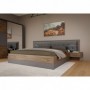Bed PEMBURY 180x200 dark oak + grey