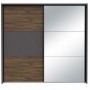 Wardrobe PEMBURY dark oak + grey