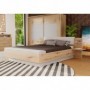 Bed KASURA 180x200 oak + grey