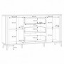 Sideboard FORREST HILLS 232 white + gold