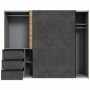 Wardrobe WINN 250 oak + grey