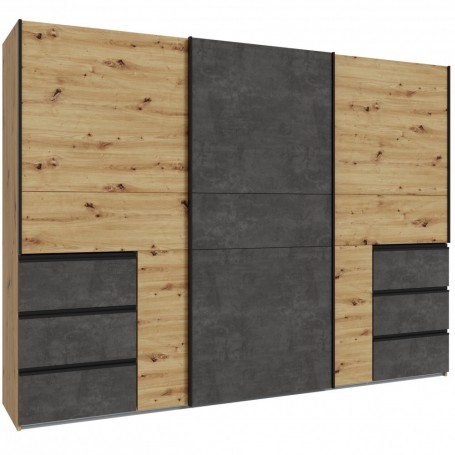 Wardrobe WINN 270 oak + grey