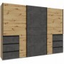 Wardrobe WINN 270 oak + grey