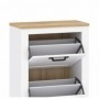 Shoe cabinet TEOLO 2  white + oak