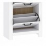 Shoe cabinet TEOLO 2  white + oak