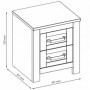 Nightstand RONCO 3 white + oak