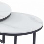 2-set coffee table TINCI black marble + gold