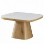 Coffee table BODEN 80 white + brown