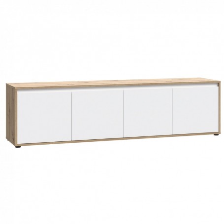 TV chest SKELPE white + oak