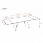 Extendable table LINIOS 180-260x90