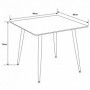 Table ADRIA 90 marble white