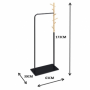 Coat rack DAMON black - oak