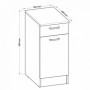 Kuhinjski element BIANCO 1 bel