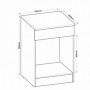 Kuhinjski element BIANCO 4 bel