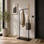 Coat rack DAMON black - oak