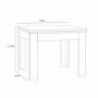 Raztegljiva miza LOTUS 95-190x95