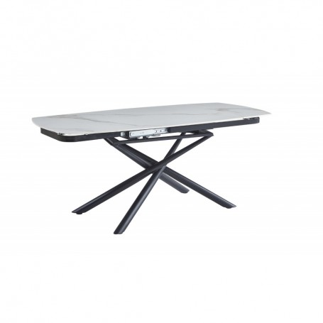 Expandable table VOLTA white gold