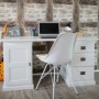 Office desk WOOD white + natur